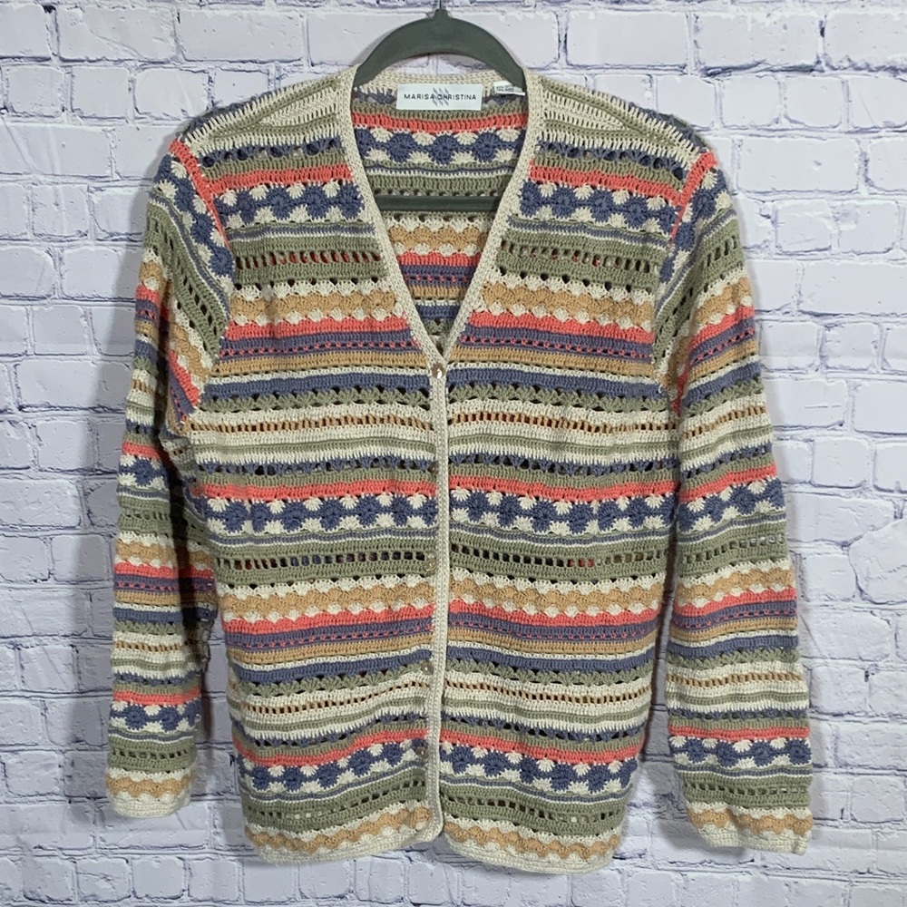 Marisa Christina Multicolor Striped Cardigan
